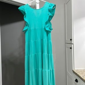 Zenana aqua blue maxi dress